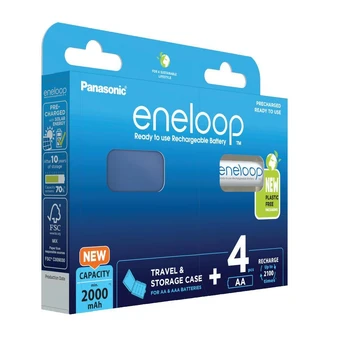 Panasonic rechargeable batteries ENELOOP BK-3MCDEC4BE, 2000 mAh, 2100 (4xAA)