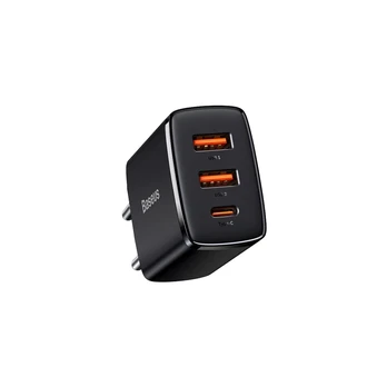 Baseus CCXJ-E01 įkroviklis 2x USB-A 1x USB-C 3 A (BSU2897BLK)
