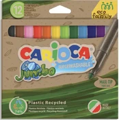 Flomasteriai CARIOCA JUMBO ECOFAMILY, 12 vnt. kaina