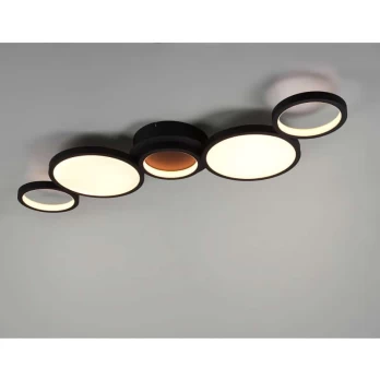 Lubinis LED šviestuvas Salsa juoda