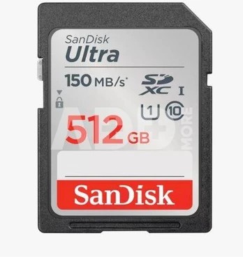 Sandisk Ultra Android microSDXC 512GB 150MB/s A1 Cl.10 UHS-I Memory Card + Adapter