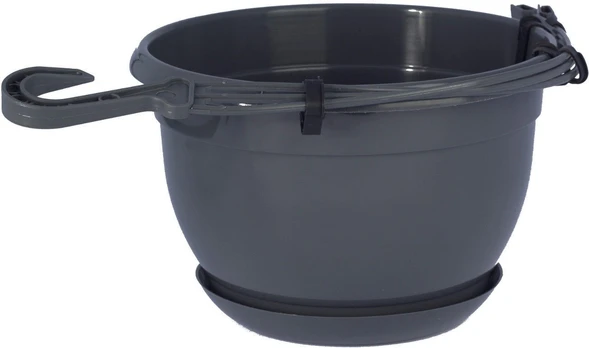 Vazonas Form Plastic Malta 2504-014, plastikinis, Ø 27 cm, pilkas