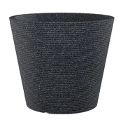 Vazonas Scheurich Granit 242/30, plastikinis, Ø 28.5 cm, juodas kaina