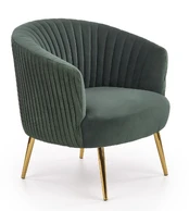 Fotelis Crown, aukso/žalias, 78 cm x 72 cm x 80 cm kaina