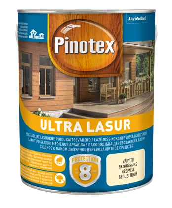 Impregnantas Pinotex Ultra Lasur, riešutas, 3 l