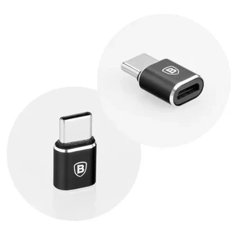Adapteris Baseus USB C kištukas, micro USB B lizdas, OTG funkcija