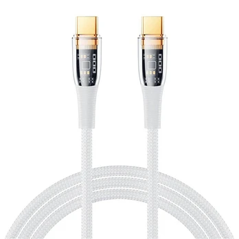 Cable USB-C USB-C Remax Explore, RC-C062, 1,2m, 100W, (white)