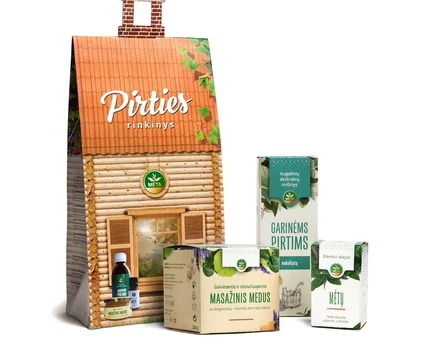 Pirties priemonių rinkinys Mėta, 380 ml, 3 vnt.
