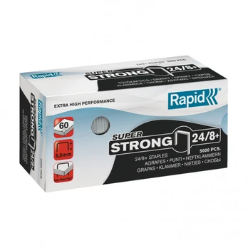 Rapid SuperStrong 24/8+, Staples pack, 24/8, 8.5 mm, Fixing, 5000 staples, Zinc