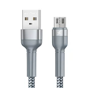 Cable USB Micro Remax Jany Alloy, 1m, 2.4A (silver) kaina