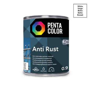 Emaliniai dažai Pentacolor Anti Rust, 0.9 l, balta
