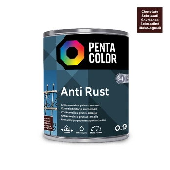 Emaliniai dažai Pentacolor Anti Rust, 0.9 l, šokolado