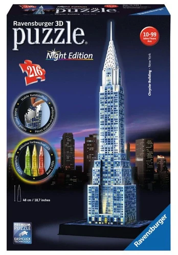 Dėlionė Ravensburger 216 ELEMENTÓW 3D Chrysler Building night edition