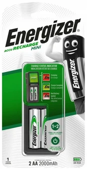 Elementų įkroviklis Energizer MINI EU Plug + 2xAA 2000mAh kaina