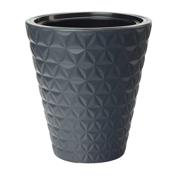 Vazonas 2900 014, plastikinis, Ø 30 cm, pilkas