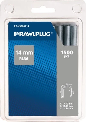 Segtukų kabės Rawlplug, 14 mm, 1500 vnt.