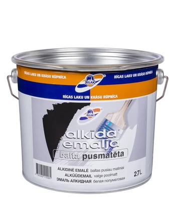Emaliniai dažai Rilak Alkida Emalja, 2.7 l, balta