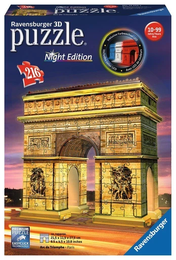 3D dėlionė Ravensburger uzzle Arc de Triomphe 12522, 22 cm x 12 cm