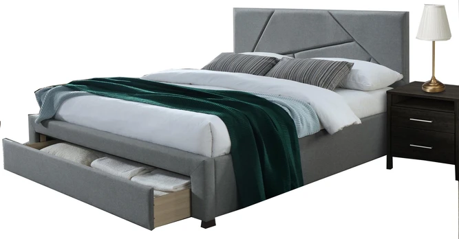 Lova Valery, 160 x 200 cm, pilka/riešuto