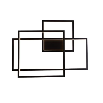 Sieninis LED šviestuvas Geometric juodas