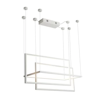 Pakabinamas LED šviestuvas Geometric baltas Dimm