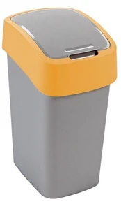 Šiukšliadėžė Curver FlipBin, sidabro/geltona, 25 l kaina