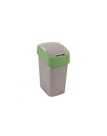 Šiukšliadėžė Curver FlipBin, sidabro/žalia, 10 l
