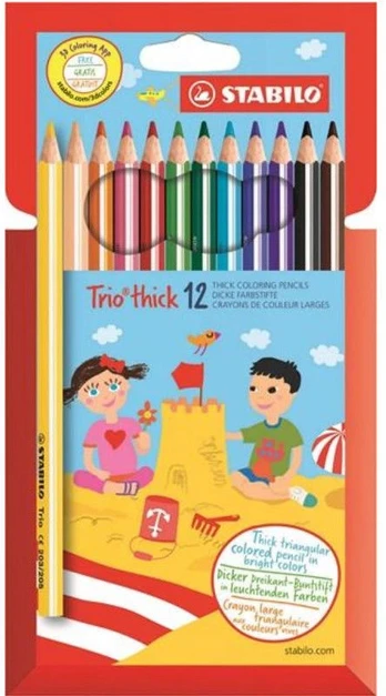 Corex Stabilo Crayons Trio 12 spalvų (203 / 12-02)