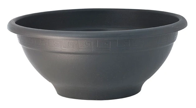 Vazonas Plasticotto, plastikinis, Ø 60 cm, juodas/pilkas