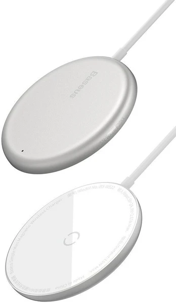 Baseus Simple Mini magnetic induction wireless charger, MagSafe, 15W (white)