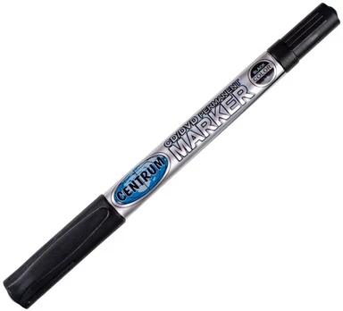 Permanentinis žymeklis CENTRUM CD/DVD, dvigubas 0.5mm/2.0mm, juodas