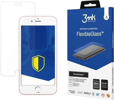 3MK FlexibleGlass ekrano apsauga, Apple, iPhone 7 Plus, hibridinis stiklas, skaidrus