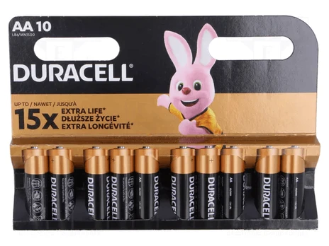 Baterijos DURACELL AA, 10 vnt