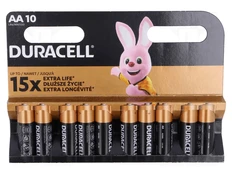 Baterijos DURACELL AA, 10 vnt kaina