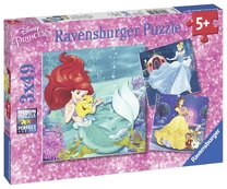 Dėlionė su princesėmis Ravensburger Princesė, 3 x 49 d. kaina
