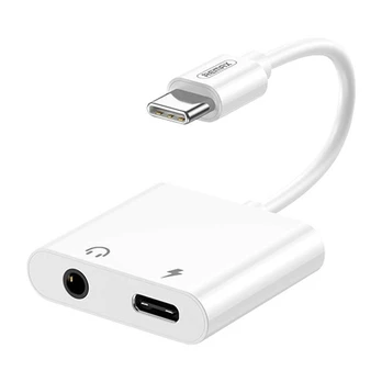 Adapteris "Remax" USB-C į USB-C, AUX 3,5 mm, RL-LA11 (baltas)