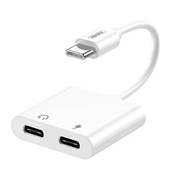 Garso adapteris USB-C "Remax REMINE" (baltas)