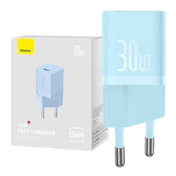 Mini sieninis įkroviklis Baseus GaN5 30W (mėlynas)
