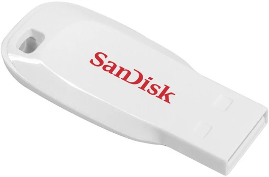 USB atmintinė SanDisk Cruzer Blade, balta, 16 GB