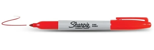 Sharpie Fine Point permanentinis žymeklis Plonas galiukas Raudona
