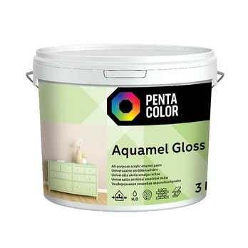 Emaliniai dažai Pentacolor Aquamel, 3 kg, balta