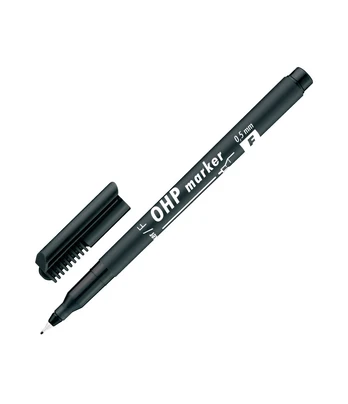 Permanentinis žymeklis ICO OHP, 0,5 mm, JUODA