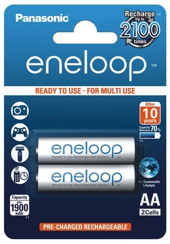 Kraunami elementai PANASONIC  Eneloop HR6(AA), 1900mAh, 2 vnt