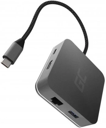 "Green Cell" adapteris GC HUB2 USB-C 6in1 (USB 3.0 HDMI Ethernet USB-C)