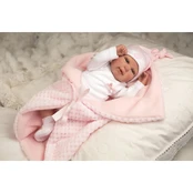 Reborn lėlė su rožiniu pleduku, 45 cm kaina
