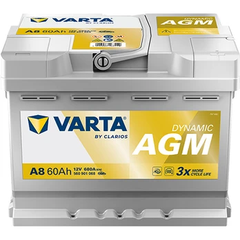 VARTA A8 AGM (D52) (560901068) 60Ah 680A akumuliatorius