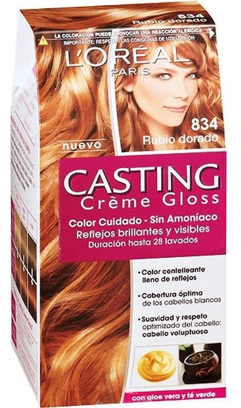 Plaukų dažai L´Oréal Paris Casting Creme Gloss, Blond amber, 834