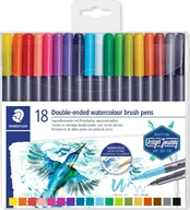 Staedtler 3001, Fine/Extra Bold, 18 colours, Multicolour, Bullet tip & tip, 0.5 mm, 6 mm kaina