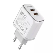 MFi sieninis įkroviklis LDNIO A2528M, 2xUSB-C, USB-C iki Lightning 35W kaina