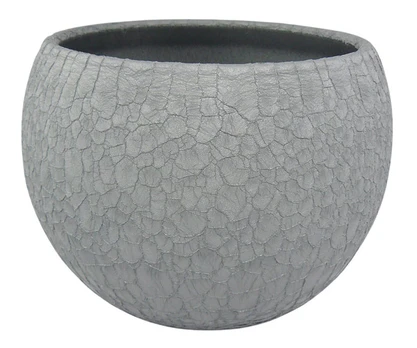 Vazonas Domoletti, keramika, Ø 12 cm, pilkas